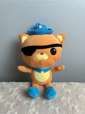 Octonauts Kwazii Cat Plush Stuffed Animal Toy Backpack Bag Clip Orange Blue